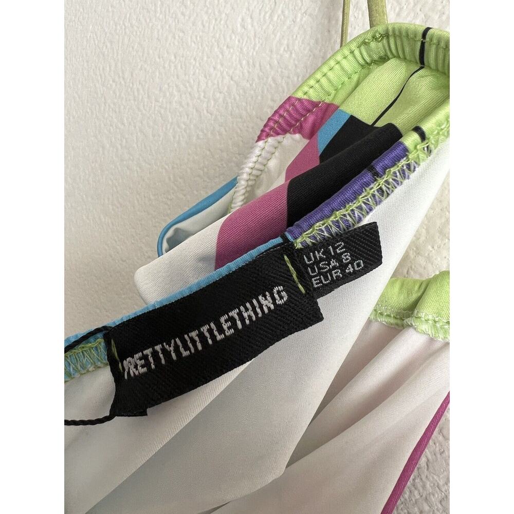 Pretty Little Thing Free Asymmetrical Cut Out Club Party Dress Womens Size 8 - Picture 8 of 10